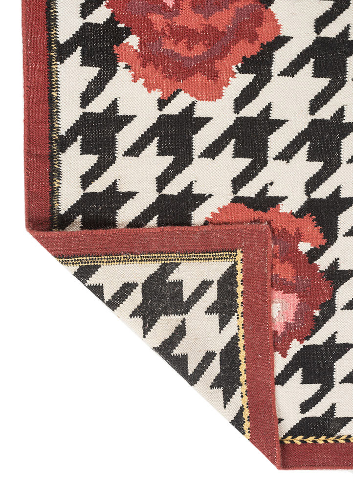 alhambra ivory wool flat weaves Rug - Backing Shot alhambra ivory wool flat weaves Rug - Backing Shot