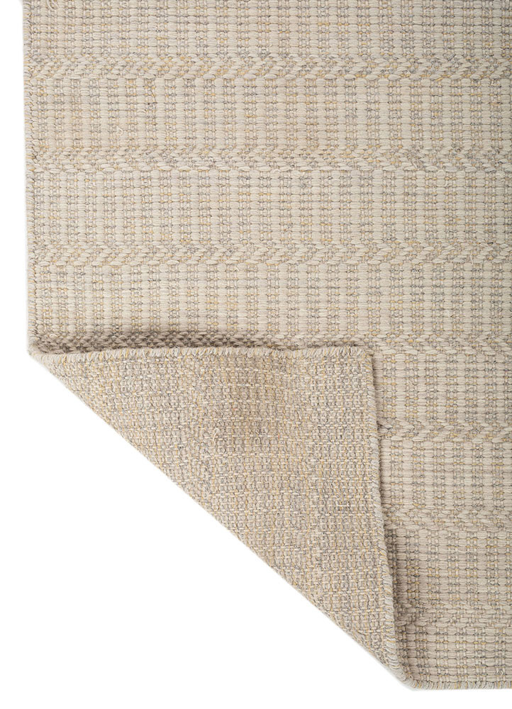 abrash ivory wool flat weaves Rug - Backing Shot abrash ivory wool flat weaves Rug - Backing Shot