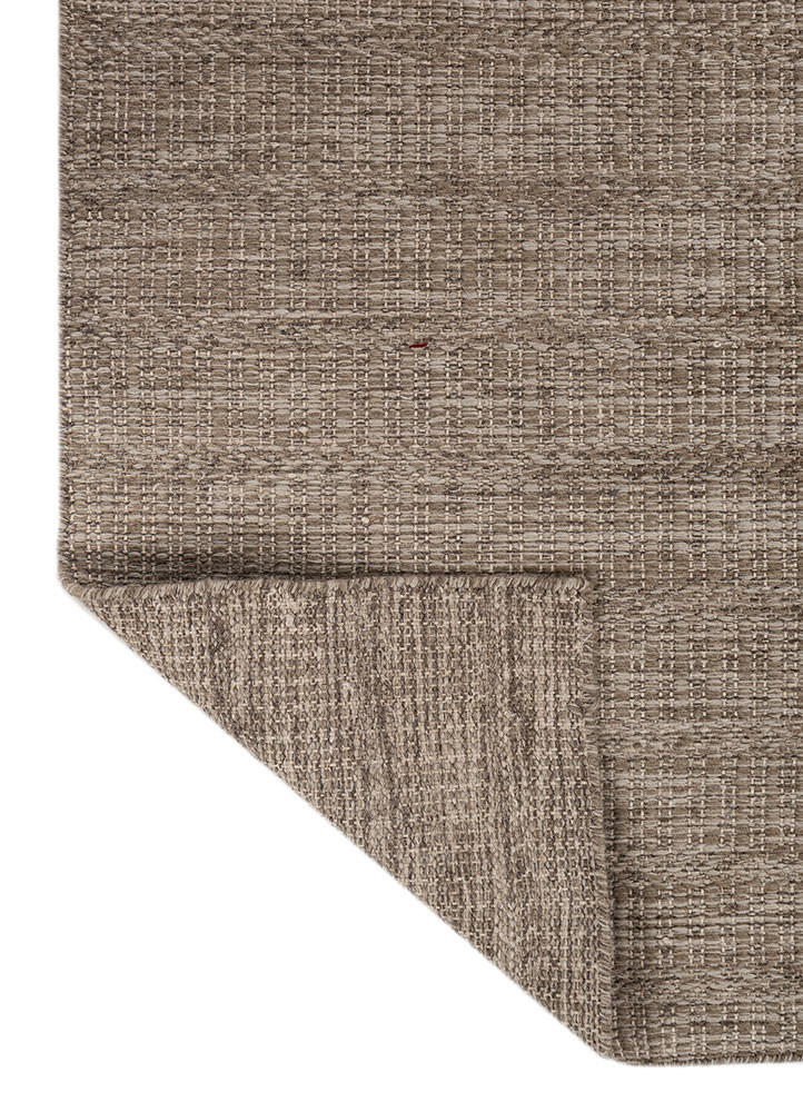 abrash beige and brown wool flat weaves Rug - Backing Shot abrash beige and brown wool flat weaves Rug - Backing Shot