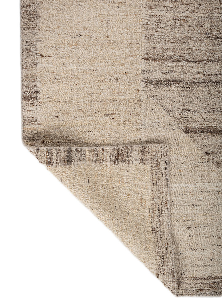 abrash ivory wool flat weaves Rug - Backing Shot abrash ivory wool flat weaves Rug - Backing Shot