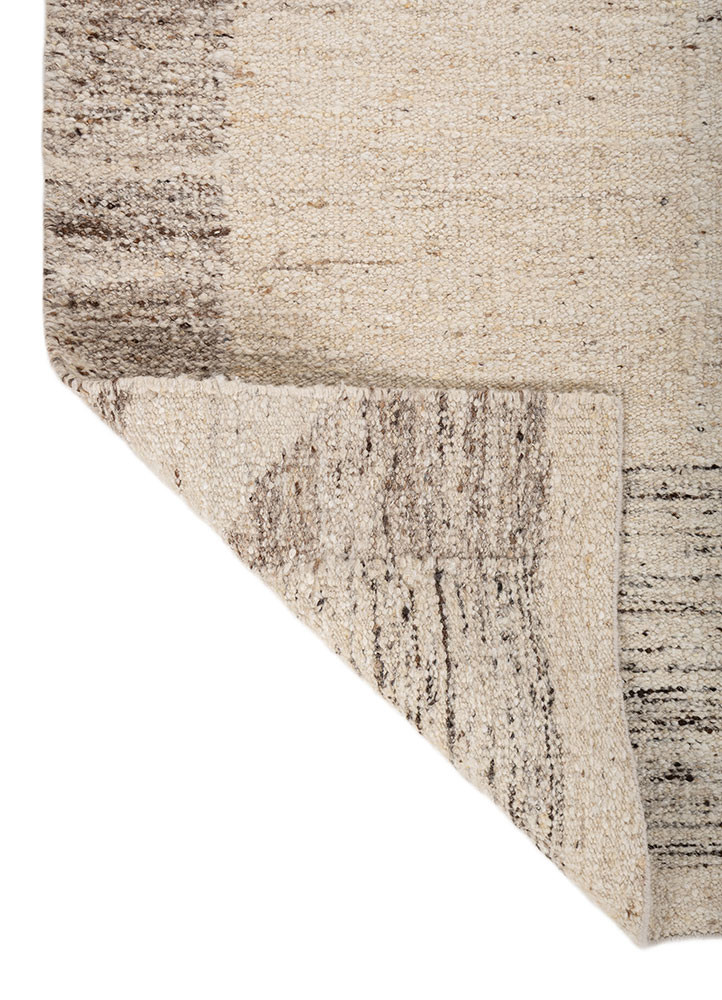 abrash ivory wool flat weaves Rug - Backing Shot abrash ivory wool flat weaves Rug - Backing Shot