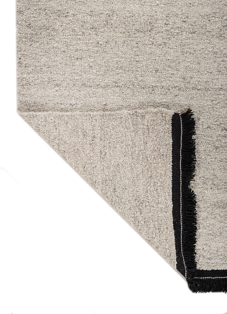abrash ivory wool flat weaves Rug - Backing Shot abrash ivory wool flat weaves Rug - Backing Shot