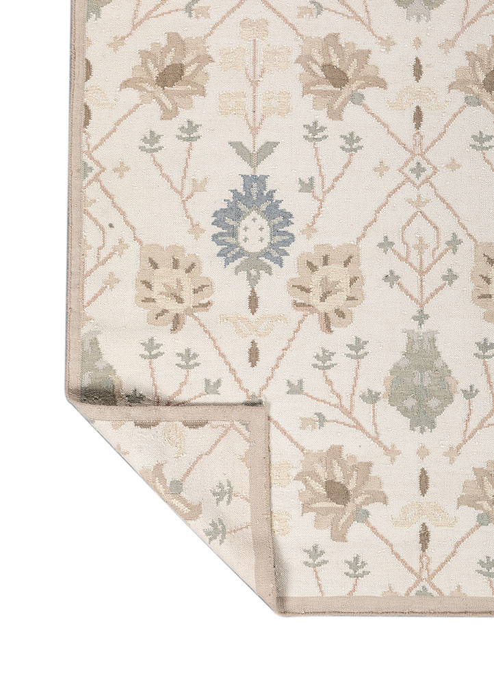 bedouin ivory wool flat weaves Rug - Backing Shot bedouin ivory wool flat weaves Rug - Backing Shot