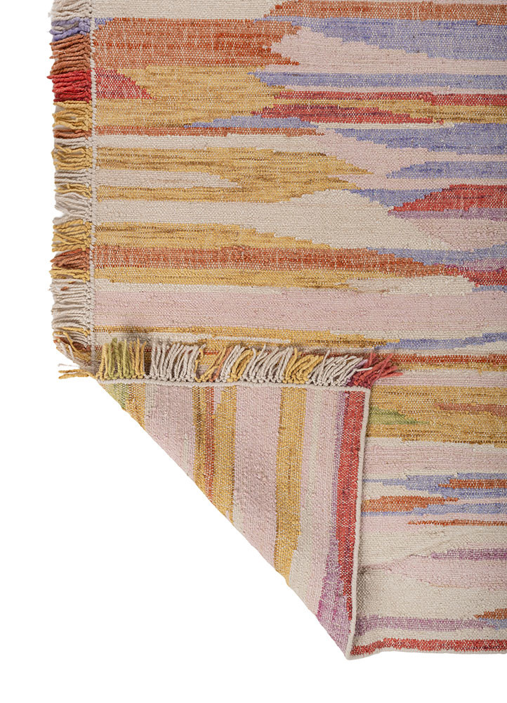 indusbar multi wool flat weaves Rug - Backing Shot indusbar multi wool flat weaves Rug - Backing Shot