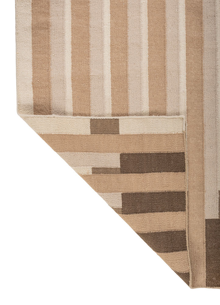 indusbar grey and black wool flat weaves Rug - Backing Shot indusbar grey and black wool flat weaves Rug - Backing Shot