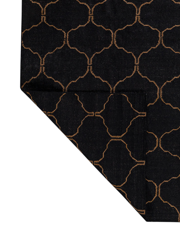 indusbar grey and black polyester flat weaves Rug - Backing Shot indusbar grey and black polyester flat weaves Rug - Backing Shot