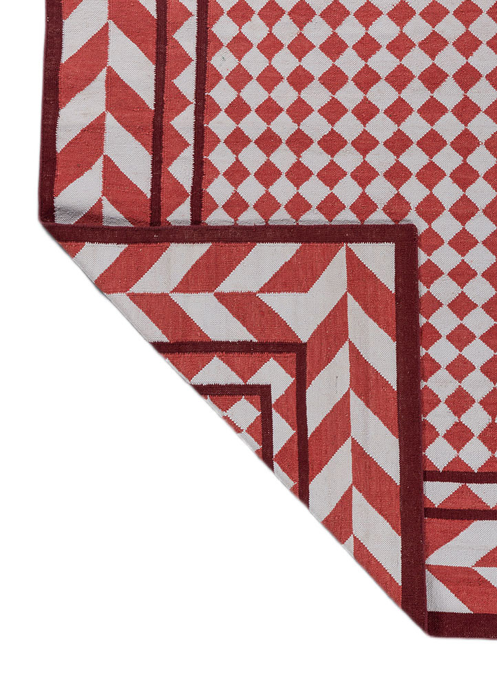 alhambra ivory wool flat weaves Rug - Backing Shot alhambra ivory wool flat weaves Rug - Backing Shot