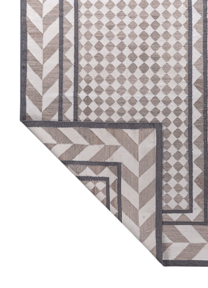 alhambra ivory wool flat weaves Rug - Backing Shot alhambra ivory wool flat weaves Rug - Backing Shot