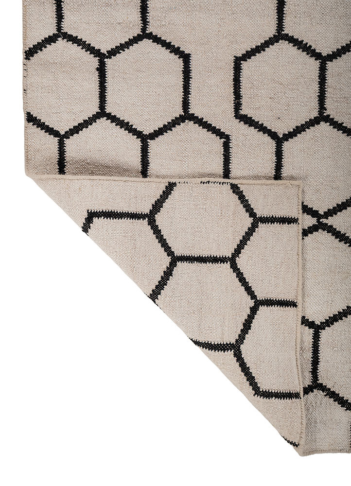 indusbar ivory wool and viscose flat weaves Rug - Backing Shot indusbar ivory wool and viscose flat weaves Rug - Backing Shot