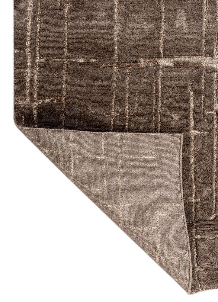 blythe beige and brown acrylic hand knotted Rug - Backing Shot blythe beige and brown acrylic hand knotted Rug - Backing Shot