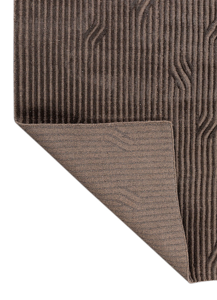 aprezo beige and brown acrylic hand knotted Rug - Backing Shot aprezo beige and brown acrylic hand knotted Rug - Backing Shot