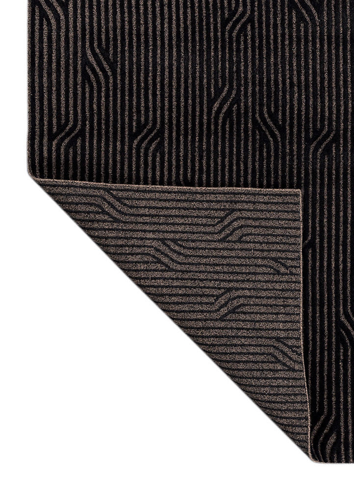 blythe grey and black acrylic hand knotted Rug - Backing Shot blythe grey and black acrylic hand knotted Rug - Backing Shot