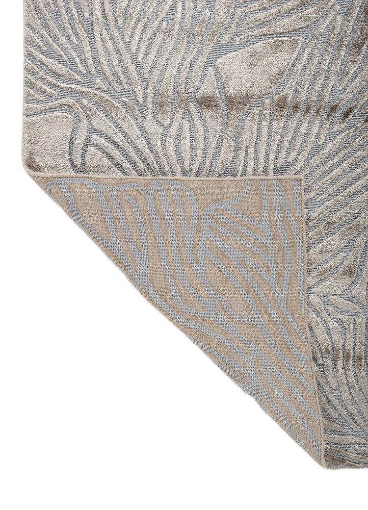azalea green bamboo silk and zari hand knotted Rug - Backing Shot azalea green bamboo silk and zari hand knotted Rug - Backing Shot