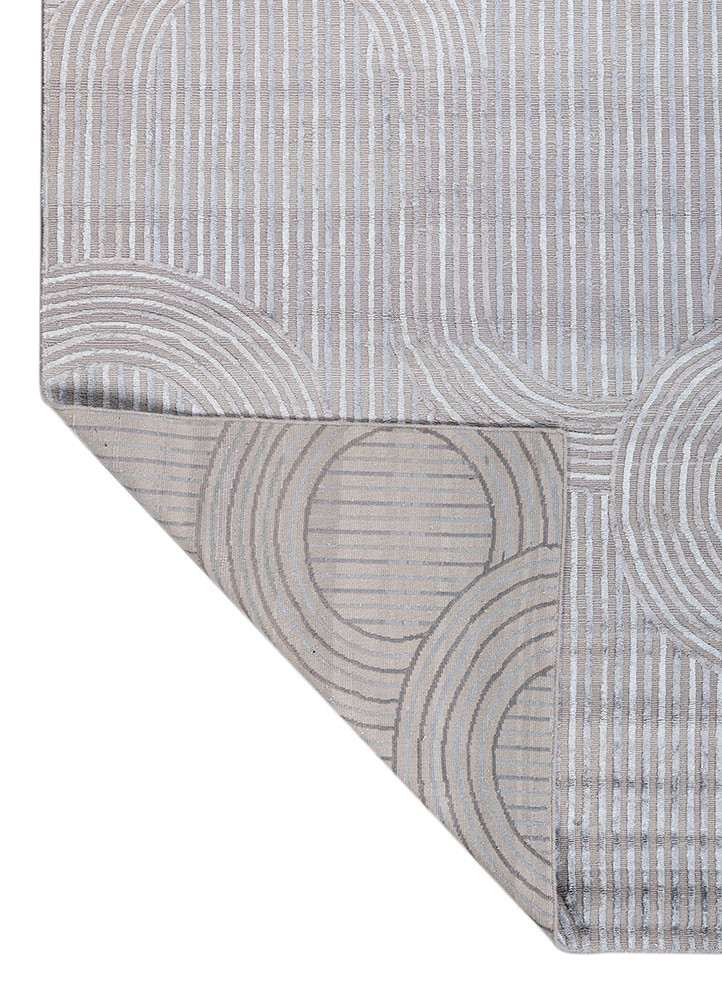 azalea grey and black wool and bamboo silk hand knotted Rug - Backing Shot azalea grey and black wool and bamboo silk hand knotted Rug - Backing Shot