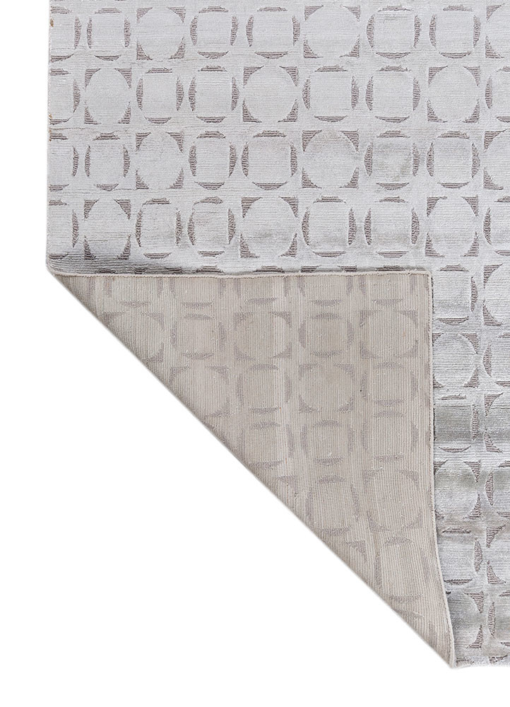 azalea grey and black wool and bamboo silk hand knotted Rug - Backing Shot azalea grey and black wool and bamboo silk hand knotted Rug - Backing Shot