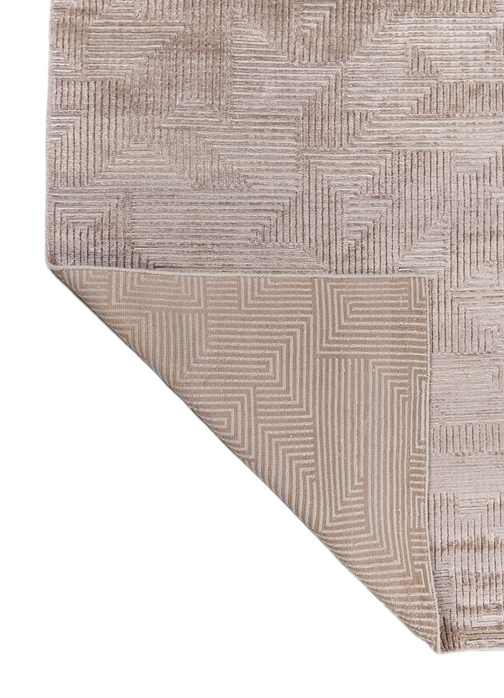 azalea gold wool and bamboo silk hand knotted Rug - Backing Shot azalea gold wool and bamboo silk hand knotted Rug - Backing Shot