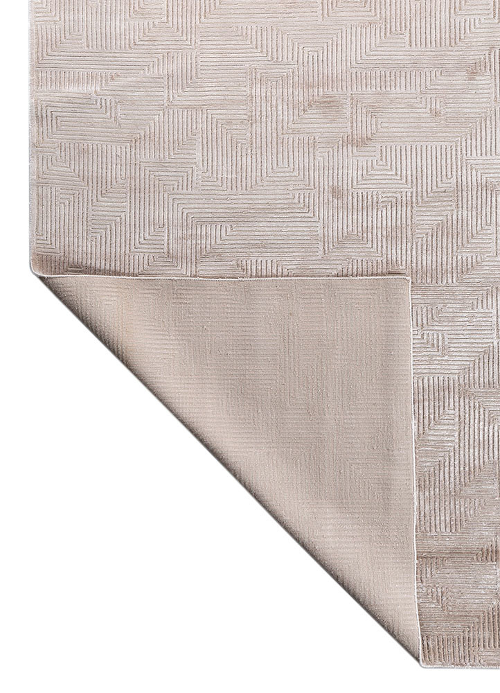 azalea ivory wool and bamboo silk hand knotted Rug - Backing Shot azalea ivory wool and bamboo silk hand knotted Rug - Backing Shot