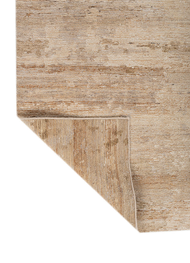 aprezo beige and brown wool hand knotted Rug - Backing Shot aprezo beige and brown wool hand knotted Rug - Backing Shot