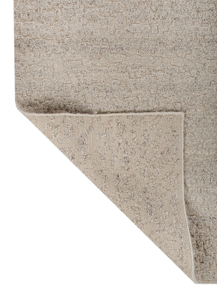 aprezo ivory wool hand knotted Rug - Backing Shot