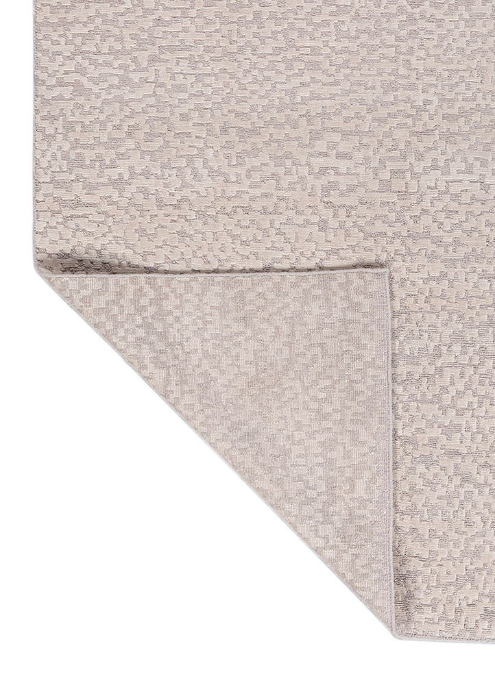 aprezo ivory wool hand knotted Rug - Backing Shot