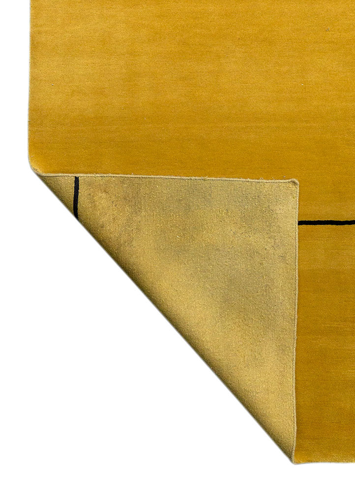 sthir gold wool hand knotted Rug - Backing Shot sthir gold wool hand knotted Rug - Backing Shot