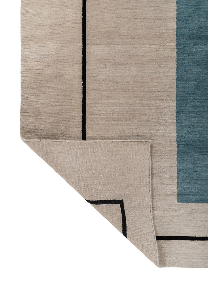 sthir ivory wool hand knotted Rug - Backing Shot sthir ivory wool hand knotted Rug - Backing Shot