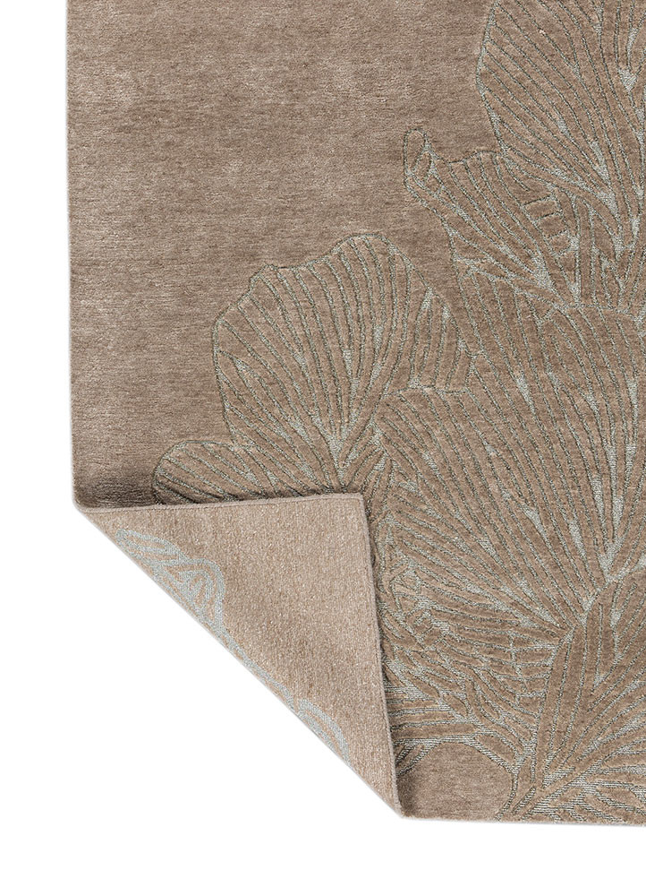 azalea beige and brown wool hand knotted Rug - Backing Shot azalea beige and brown wool hand knotted Rug - Backing Shot