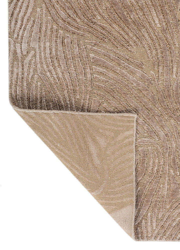 azalea beige and brown wool hand knotted Rug - Backing Shot azalea beige and brown wool hand knotted Rug - Backing Shot