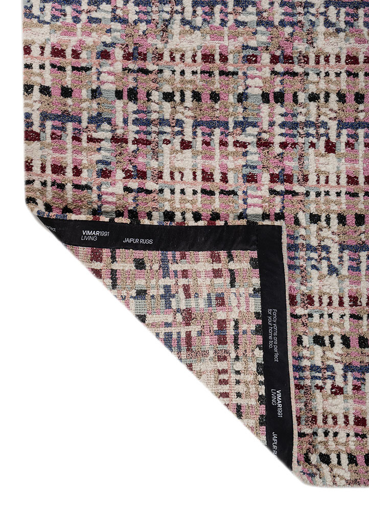 atelier ivory acrylic hand knotted Rug - Backing Shot