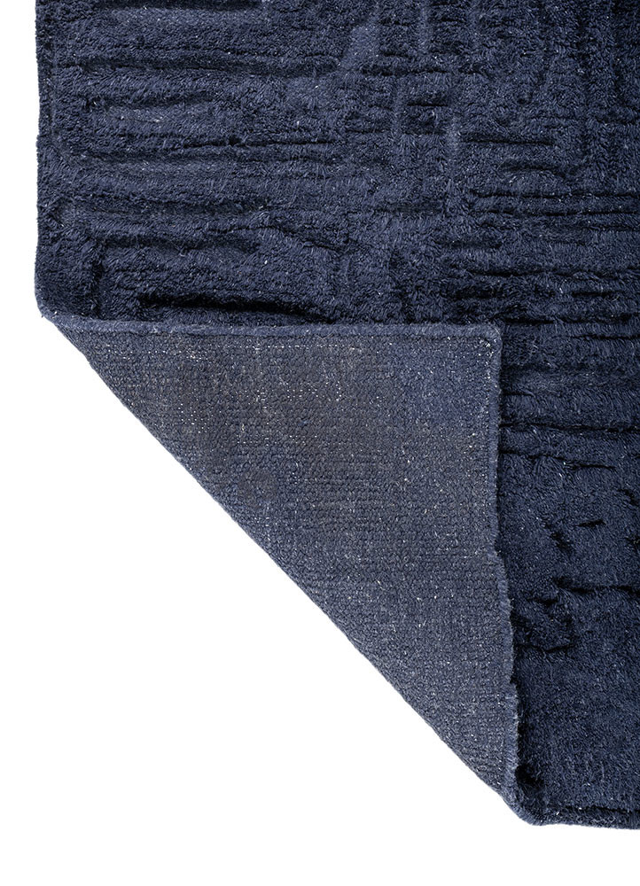 aprezo blue acrylic hand knotted Rug - Backing Shot aprezo blue acrylic hand knotted Rug - Backing Shot