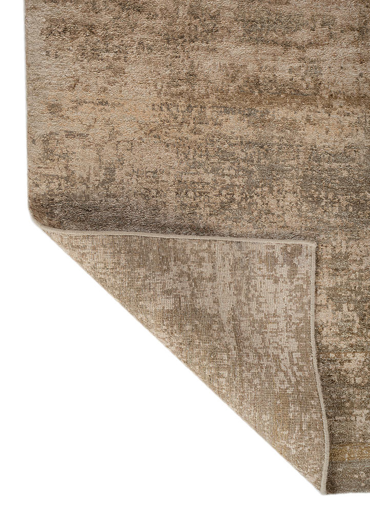 aprezo beige and brown bamboo silk hand knotted Rug - Backing Shot aprezo beige and brown bamboo silk hand knotted Rug - Backing Shot