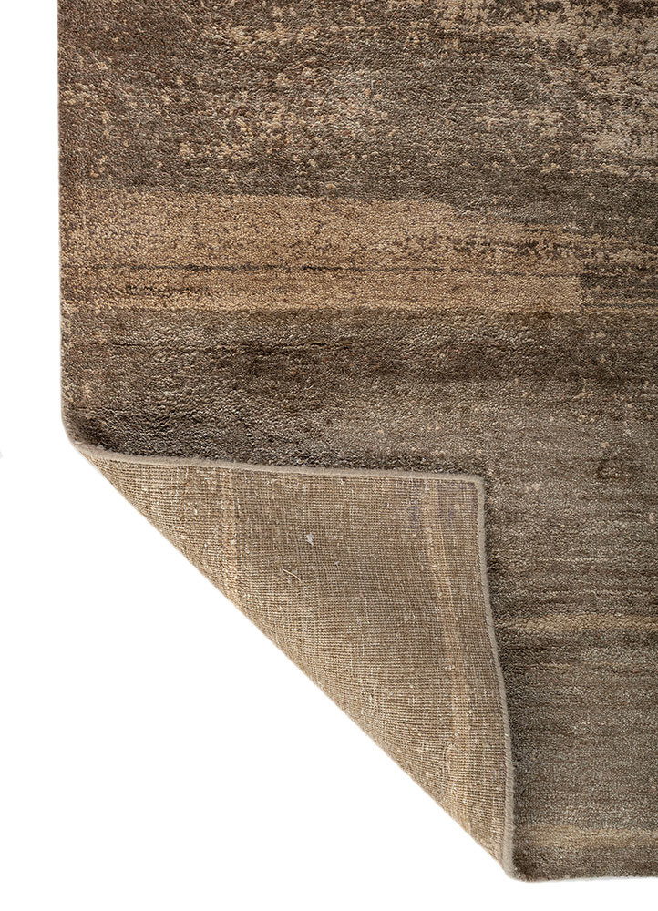 aprezo beige and brown bamboo silk hand knotted Rug - Backing Shot aprezo beige and brown bamboo silk hand knotted Rug - Backing Shot