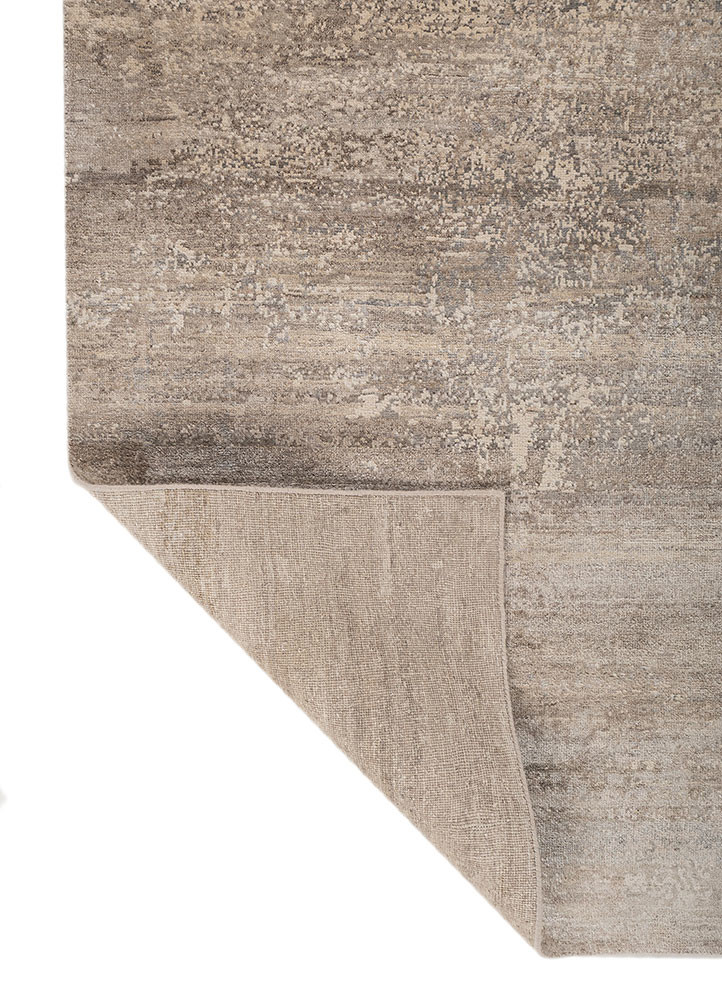 aprezo ivory silk hand knotted Rug - Backing Shot aprezo ivory silk hand knotted Rug - Backing Shot
