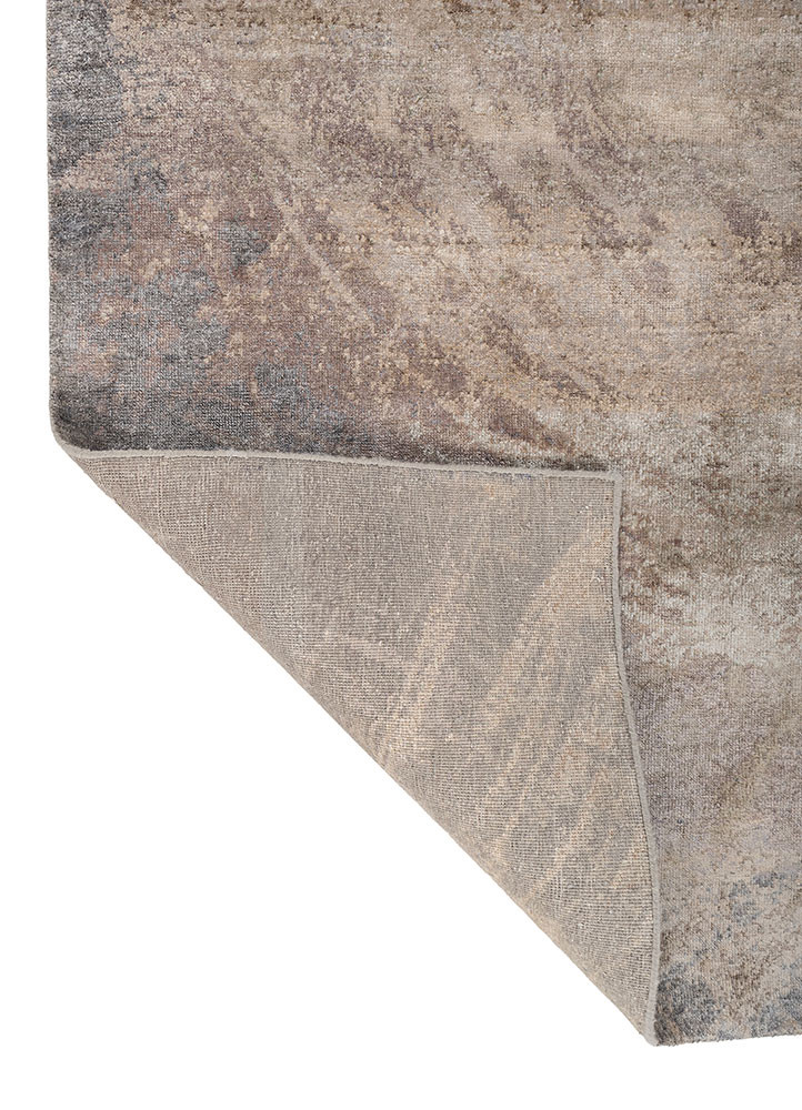 entropy blue silk hand knotted Rug - Backing Shot entropy blue silk hand knotted Rug - Backing Shot