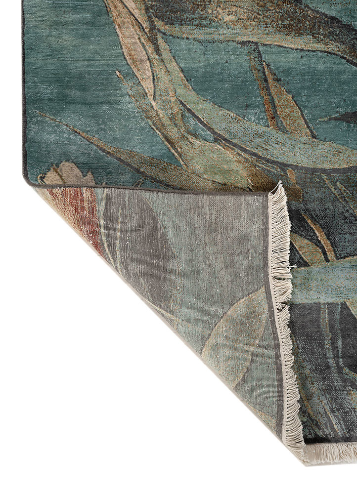 aprezo ivory silk hand knotted Rug - Backing Shot aprezo ivory silk hand knotted Rug - Backing Shot