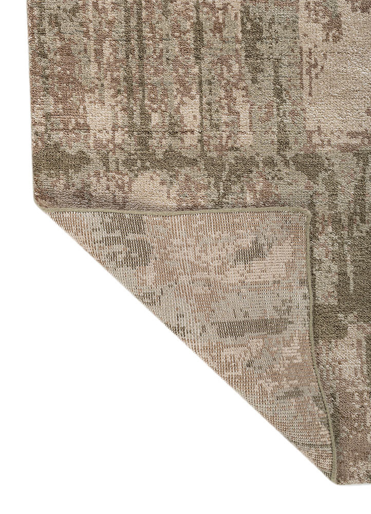 uvenuti green wool and bamboo silk hand knotted Rug - Backing Shot uvenuti green wool and bamboo silk hand knotted Rug - Backing Shot