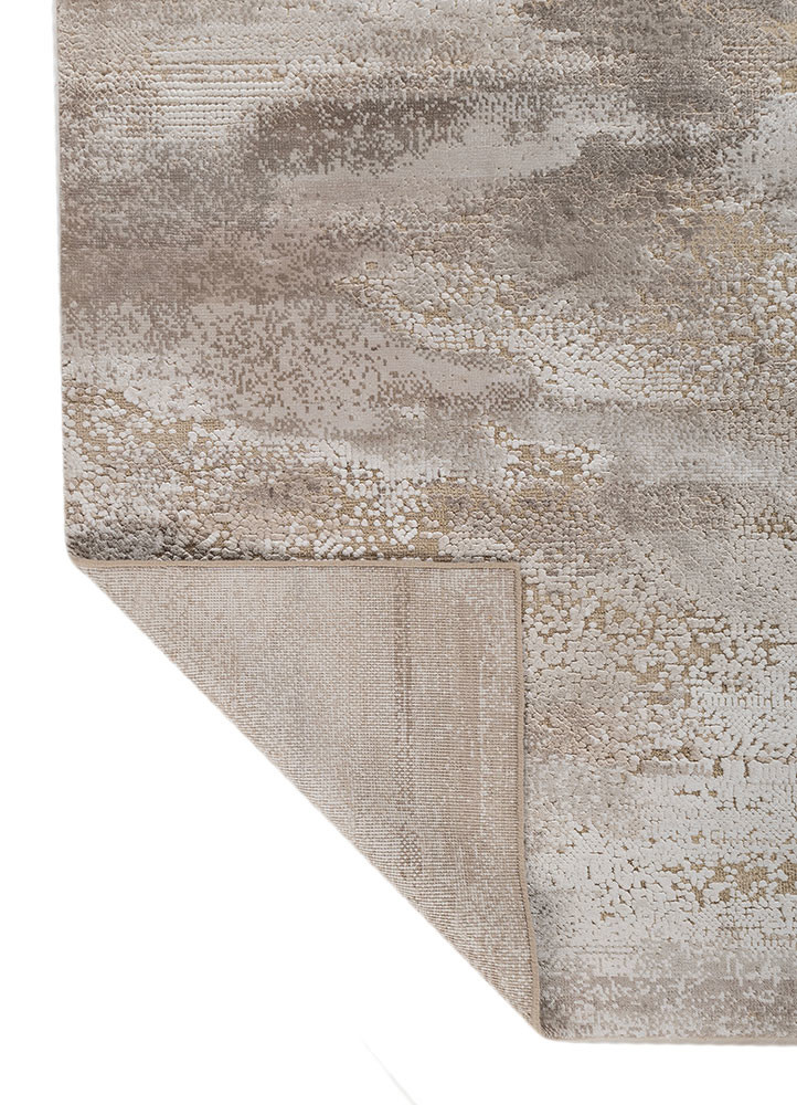 uvenuti ivory wool and bamboo silk hand knotted Rug - Backing Shot uvenuti ivory wool and bamboo silk hand knotted Rug - Backing Shot