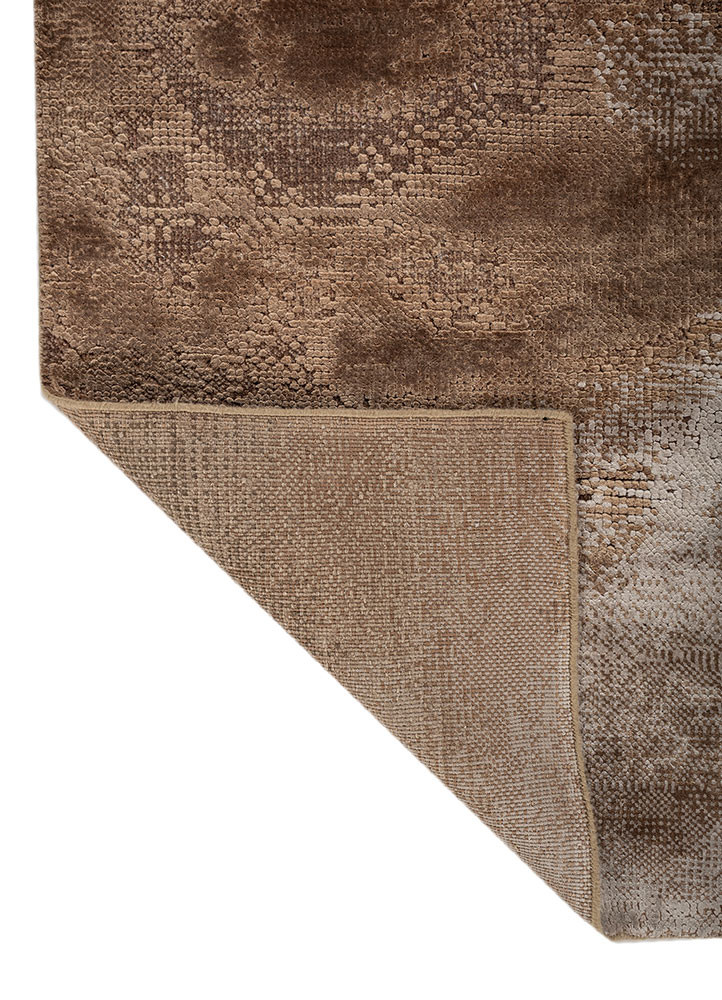uvenuti ivory wool and bamboo silk hand knotted Rug - Backing Shot uvenuti ivory wool and bamboo silk hand knotted Rug - Backing Shot