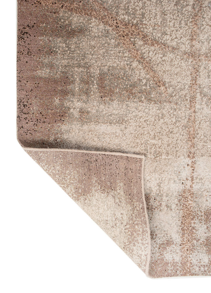 entropy beige and brown wool and bamboo silk hand knotted Rug - Backing Shot entropy beige and brown wool and bamboo silk hand knotted Rug - Backing Shot