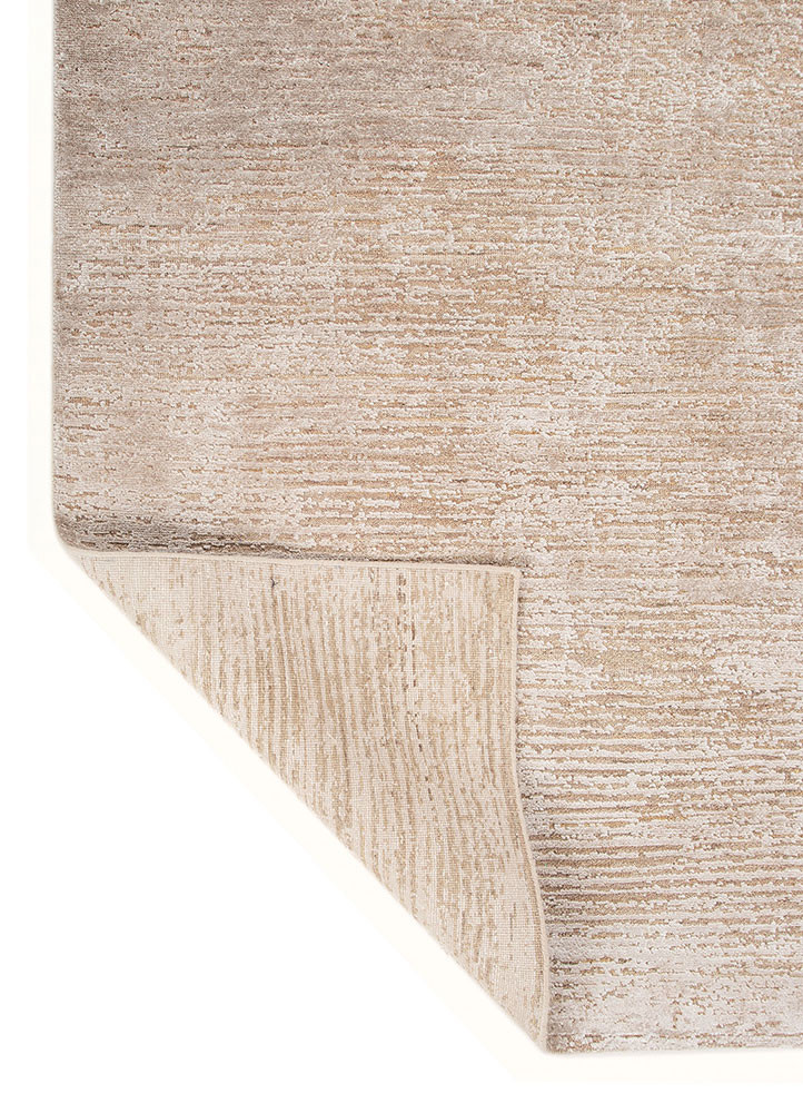 entropy ivory wool and bamboo silk hand knotted Rug - Backing Shot entropy ivory wool and bamboo silk hand knotted Rug - Backing Shot