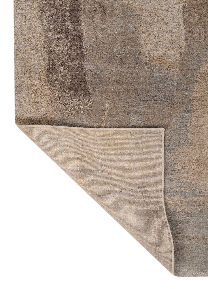 aprezo ivory wool and bamboo silk hand knotted Rug - Backing Shot aprezo ivory wool and bamboo silk hand knotted Rug - Backing Shot