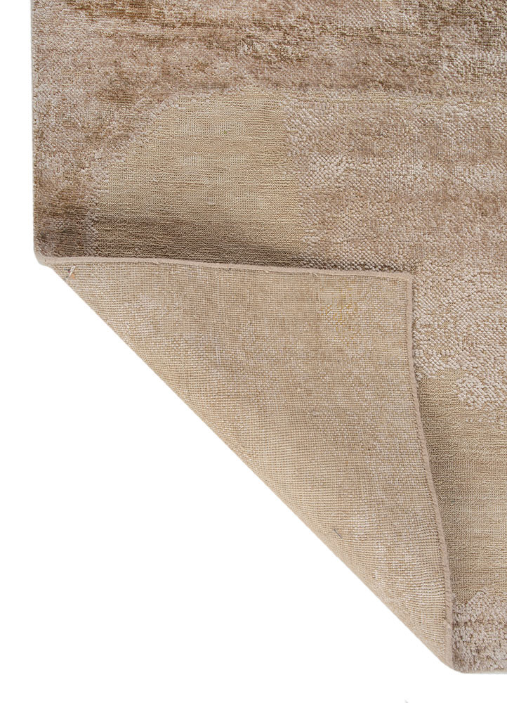 entropy ivory wool and bamboo silk hand knotted Rug - Backing Shot entropy ivory wool and bamboo silk hand knotted Rug - Backing Shot