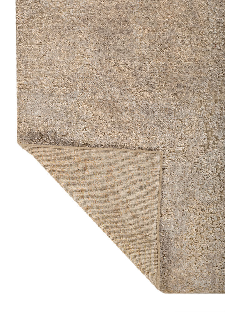 aprezo gold wool and bamboo silk hand knotted Rug - Backing Shot aprezo gold wool and bamboo silk hand knotted Rug - Backing Shot