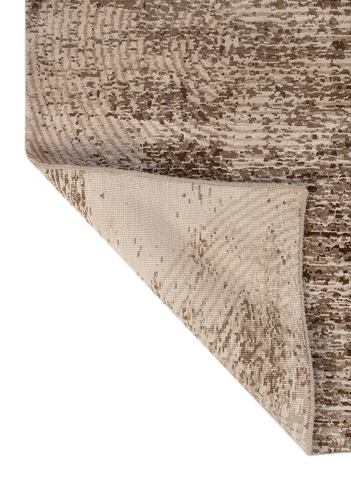 entropy ivory wool and bamboo silk hand knotted Rug - Backing Shot entropy ivory wool and bamboo silk hand knotted Rug - Backing Shot
