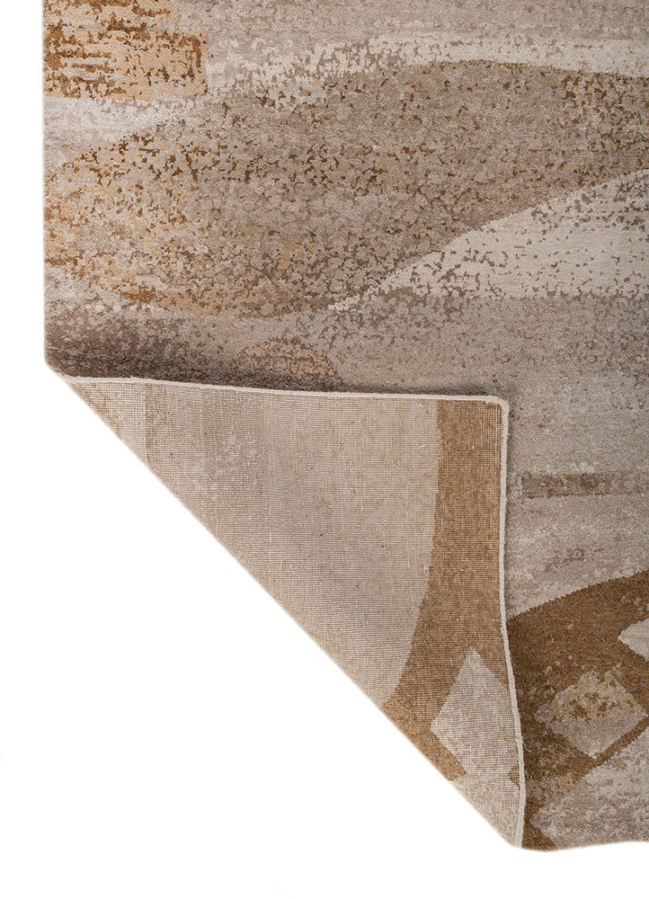 whispers of the desert ivory wool and bamboo silk hand knotted Rug - Backing Shot whispers of the desert ivory wool and bamboo silk hand knotted Rug - Backing Shot