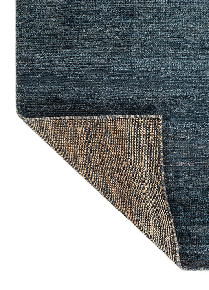 blythe blue afghan wool and jute hand knotted Rug - Backing Shot blythe blue afghan wool and jute hand knotted Rug - Backing Shot