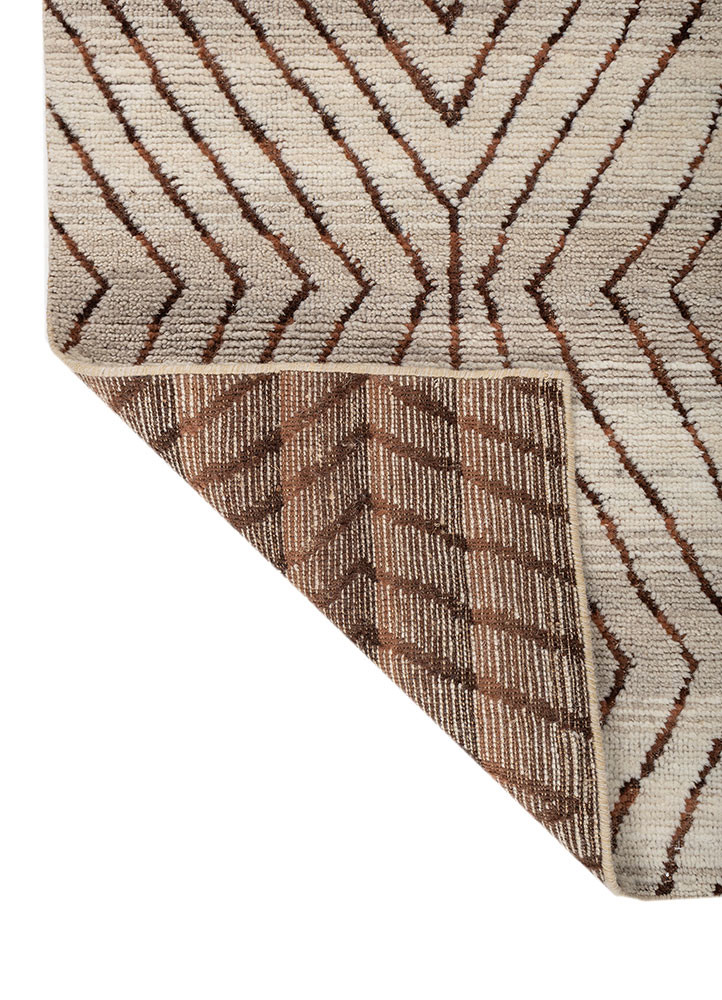zuri ivory wool hand knotted Rug - Backing Shot zuri ivory wool hand knotted Rug - Backing Shot