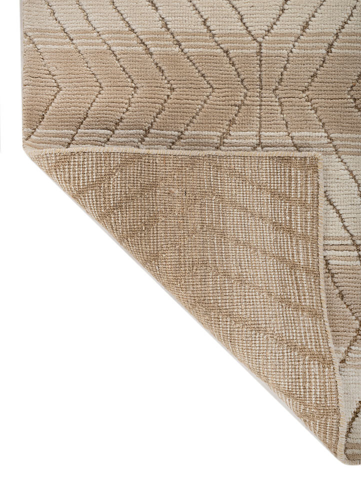 zuri ivory wool hand knotted Rug - Backing Shot zuri ivory wool hand knotted Rug - Backing Shot