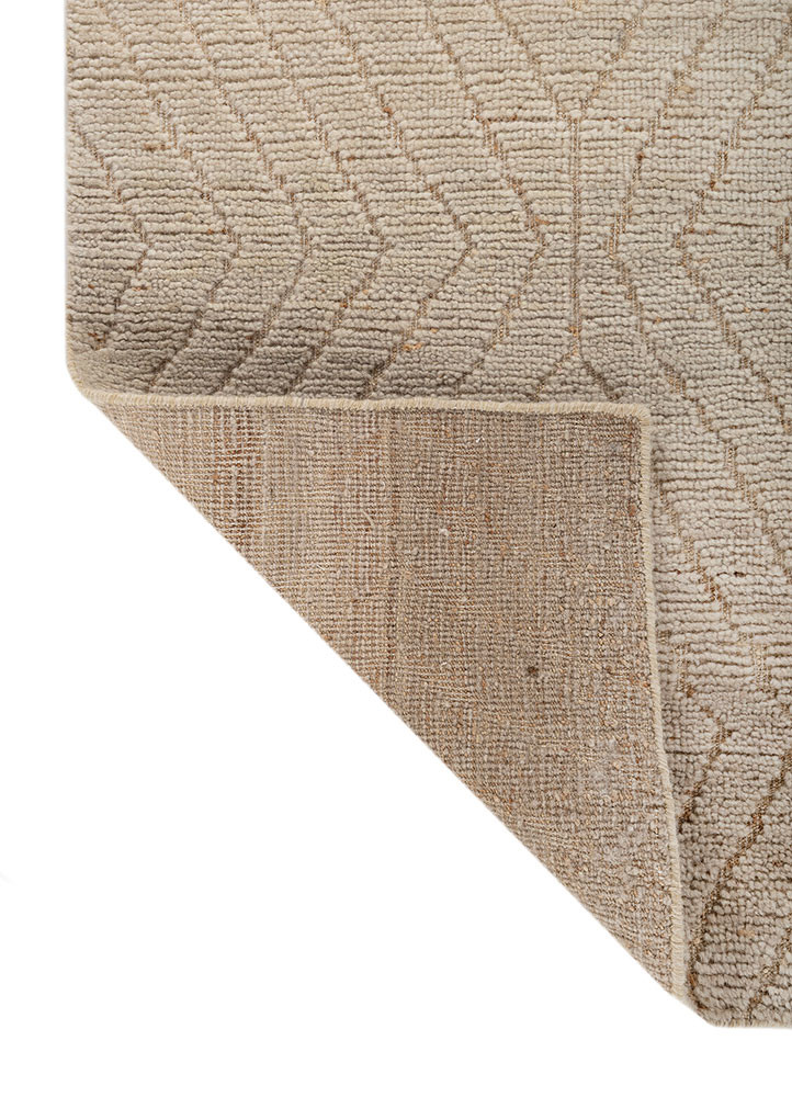 zuri ivory wool hand knotted Rug - Backing Shot zuri ivory wool hand knotted Rug - Backing Shot
