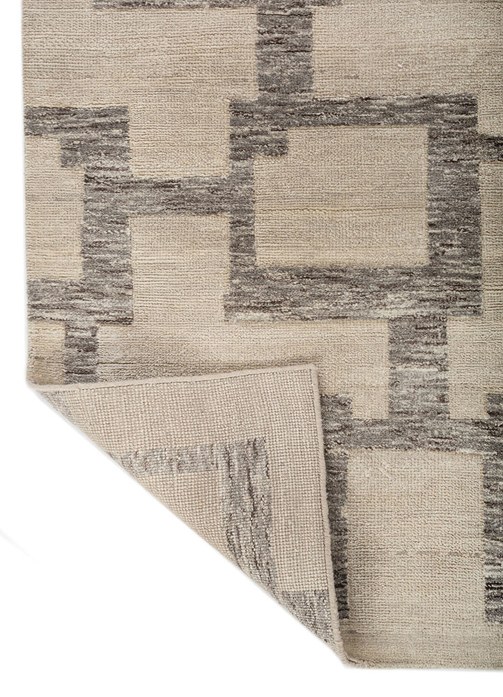 blythe grey and black wool hand knotted Rug - Backing Shot blythe grey and black wool hand knotted Rug - Backing Shot